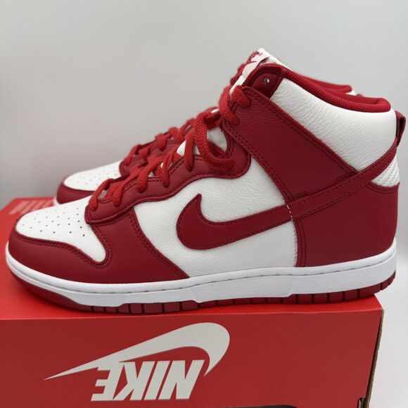 Nike Dunk High Retro SE St John\'s White Red Sneakers HF3143-101 Men\'s Size 11 main image 4